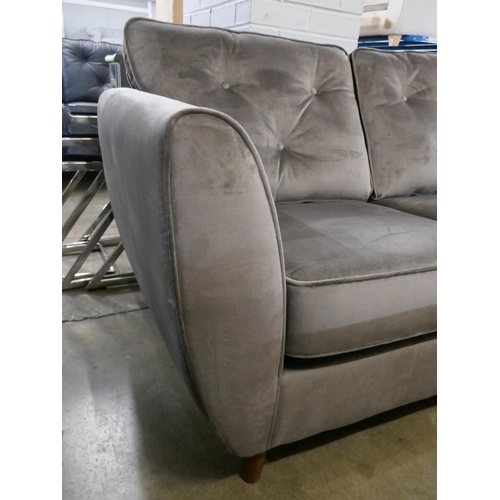 3053 - A mink velvet Hoxton two seater sofa