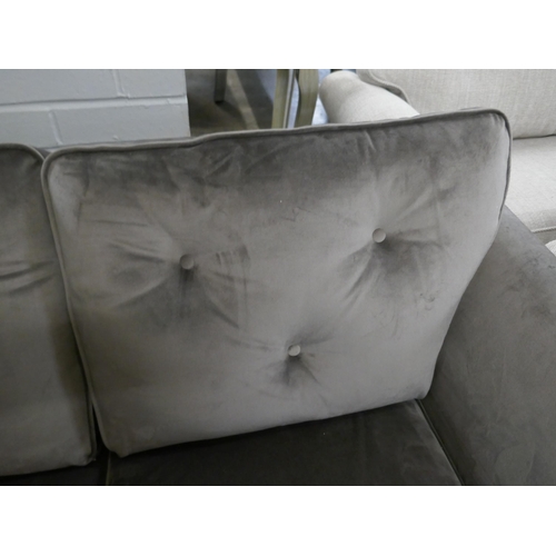 3053 - A mink velvet Hoxton two seater sofa