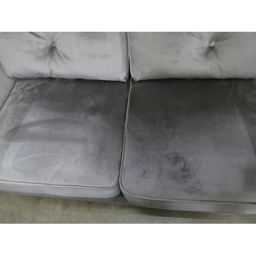 3053 - A mink velvet Hoxton two seater sofa