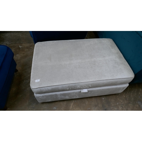 3102 - A magnesium velvet storage footstool - damaged