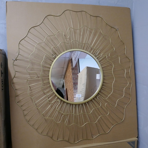 3138 - A Kelly Hoppen ripple waved mirror