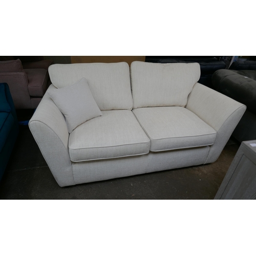 3148 - An ivory weave sofa bed