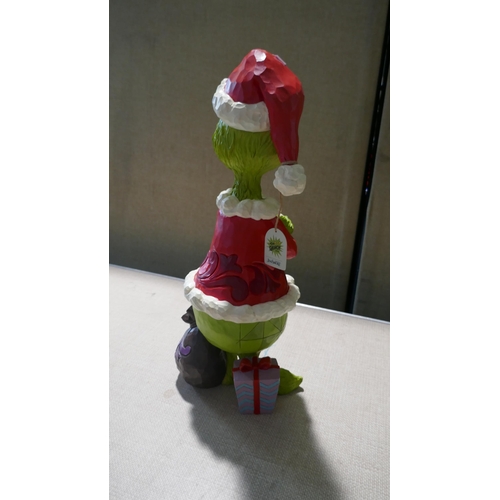 6014 - Grinch Santa Statue (334-166) *This lot is subject to Vat