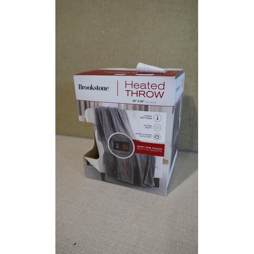 6051 - Brookstone Heated Throw   - This lot requires a UK adapter (334-564) *This lot is subject to Vat