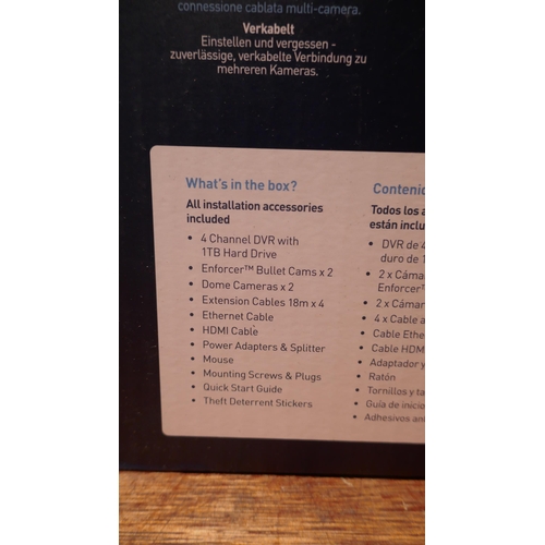 6092 - Swann 4 Camera CCTV System   - This lot requires a UK adapter (334-357) *This lot is subject to Vat