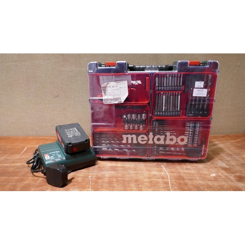 6123 - Metabo Drill Set with Battery and Charger - Eu    - This lot requires a UK adapter (334-555) *This l... 