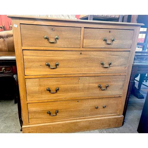 210 - An Edward VII birch chest of drawers