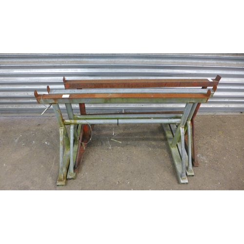 5149 - 3 metal adjustable trestle table stands