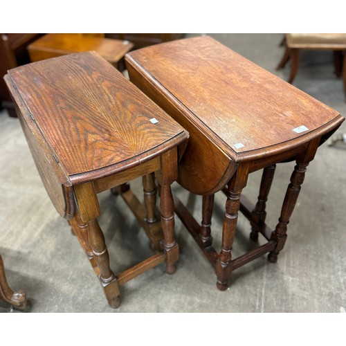 182 - Two oak gateleg tables