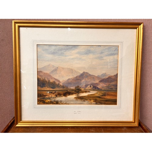 288 - Alfred Clint R.B.A. (1807-1883), Near Snowdon, watercolour, framed