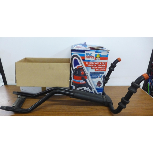 5326 - A large quantity of assorted tools and other items including a Vac King 20 litre wet and dry vacuum ... 