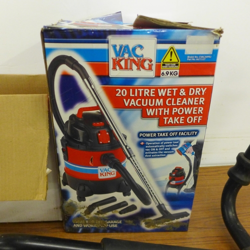 5326 - A large quantity of assorted tools and other items including a Vac King 20 litre wet and dry vacuum ... 