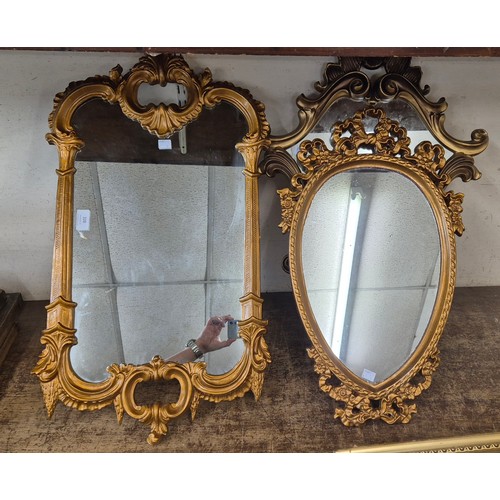 328 - Three gilt framed mirrors