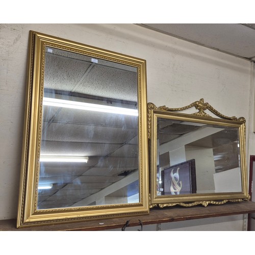 329 - Two large gilt framed mirrors