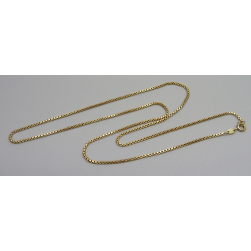 1062 - A 14ct gold chain, 8g, 53cm