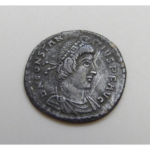 1079 - A coin; Constantius II silver Siliqua 337-361 AD, The second son of Constantine the Great, Constanti... 