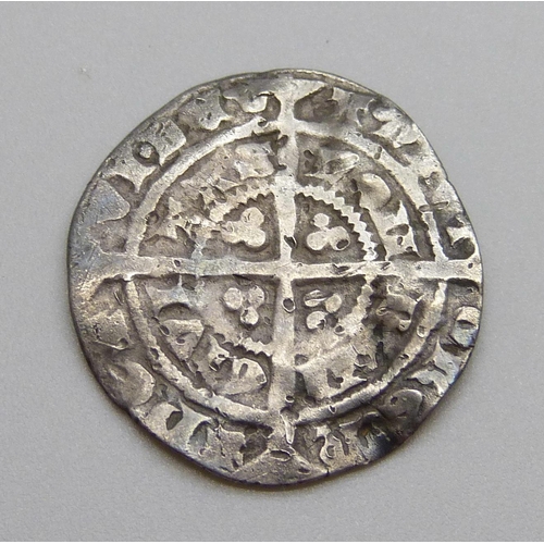 1095 - An Edward III silver half groat, London mint, 1327-1377