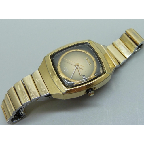 1100 - A lady's 1970s Seiko date automatic Hi-Beat wristwatch