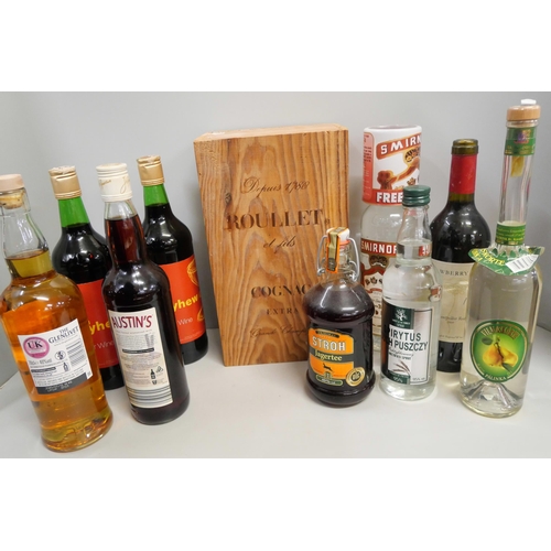 1120 - Smirnoff vodka, red wine, Glenlivet whisky and other assorted bottles of wines and spirits **PLEASE ... 