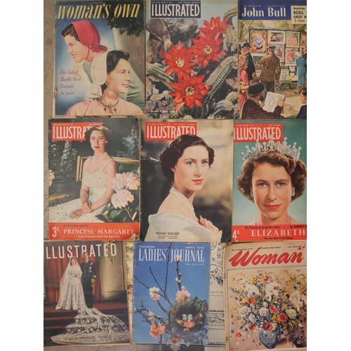 1128 - A collection of magazines and newspapers including Woman and Home 1950, etc. **PLEASE NOTE THIS LOT ... 