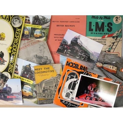 1131 - Railwayania; a box of railway books, pictures, etc. **PLEASE NOTE THIS LOT IS NOT ELIGIBLE FOR IN-HO... 