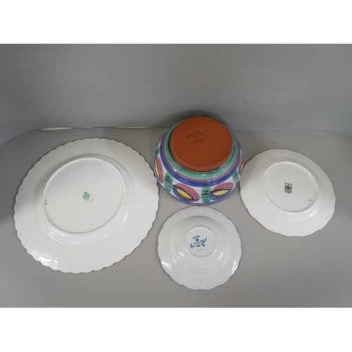 1150 - A collection of plates and bowls and cup including two Chinese examples **PLEASE NOTE THIS LOT IS NO... 