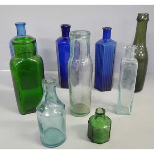 1158 - A collection of approximately 40 early glass bottles **PLEASE NOTE THIS LOT IS NOT ELIGIBLE FOR IN-H... 