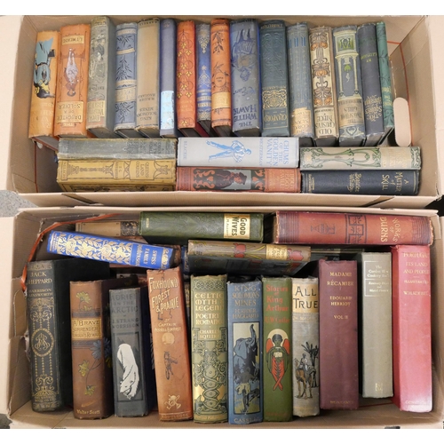 1165 - Three boxes of late 19th/early 20th century books, majority with pictorial spines and covers and inc... 