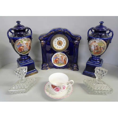 1172 - A large collection of china and glass including Victorian, 1950s Italian drinks set, a ceramic garni... 