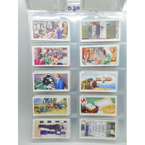 624 - CIGARETTE CARDS; 9 complete sets, including L & B (3), GPO, Keep Fit, Trees, Carreras Airmen & Airwo... 