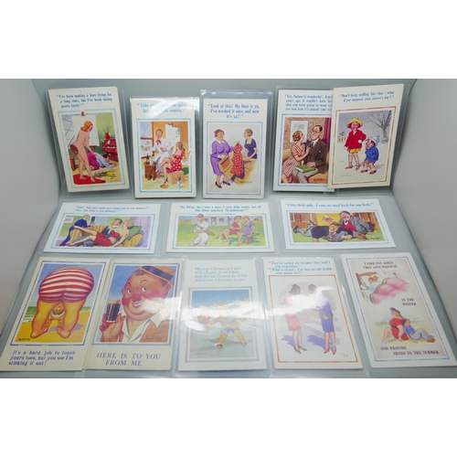 626 - Twenty-six 1950s and 1960s Bamforth comic postcards and 97 Donald McGill early postcards