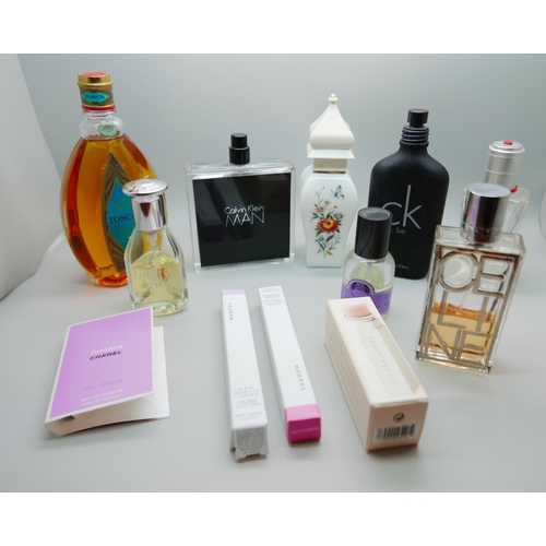 655 - A selection of perfume including Avon and Calvin Klein, used, and unopended 4711