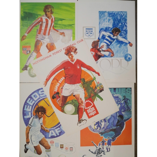 694 - A set of seven vintage Football Club posters, printed by Activity Promotions Ltd in Nottingham in 19... 