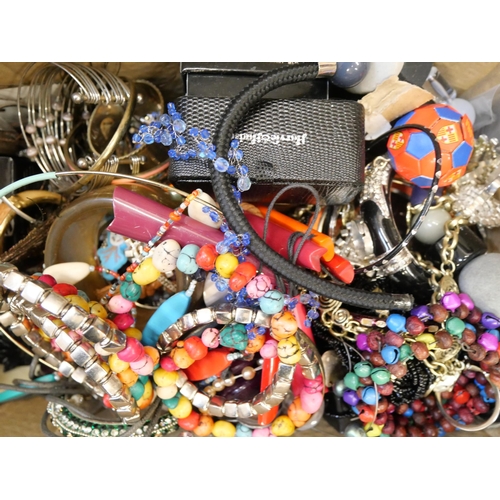 726 - Two boxes of assorted costume jewellery