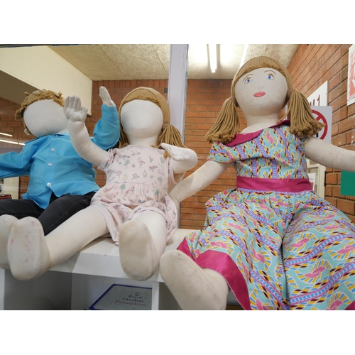 741 - Three large handmade dolls