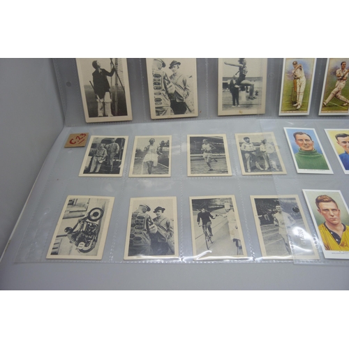 819 - Collectors cards; African Tobacco Manufacturers, The World of Sport 1939 cigarette cards (14) and Wo... 