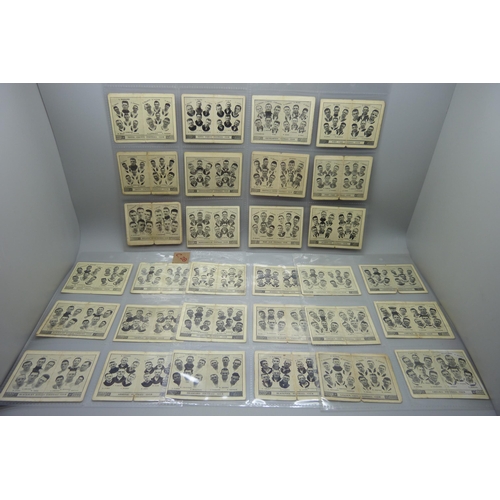 821 - Collectors cards; Barratt & Co., English League Division 1 and 2 folder, folding soccer cards from t... 