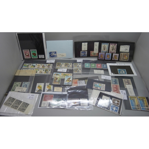 824 - Stamps; stamps on stockcards and in packets