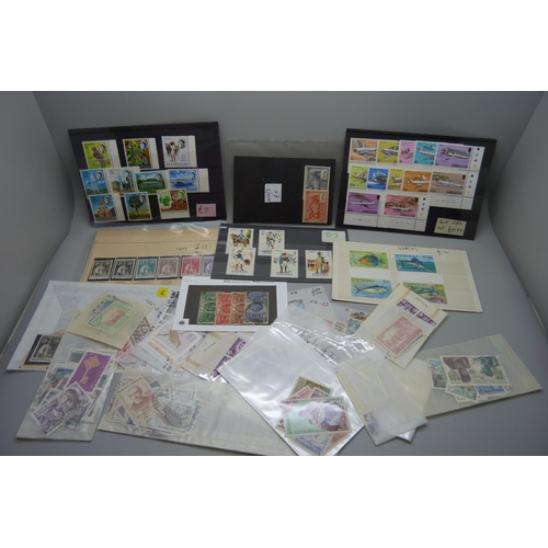 824 - Stamps; stamps on stockcards and in packets