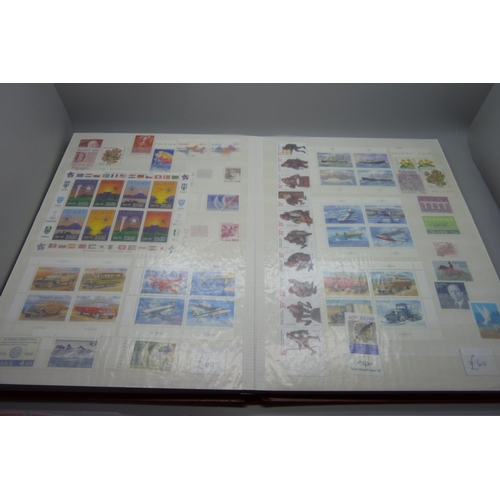 830 - Stamps; a stockbook of Iceland stamps mainly from 1990s and 2000s but some earlier, (the mint stamps... 