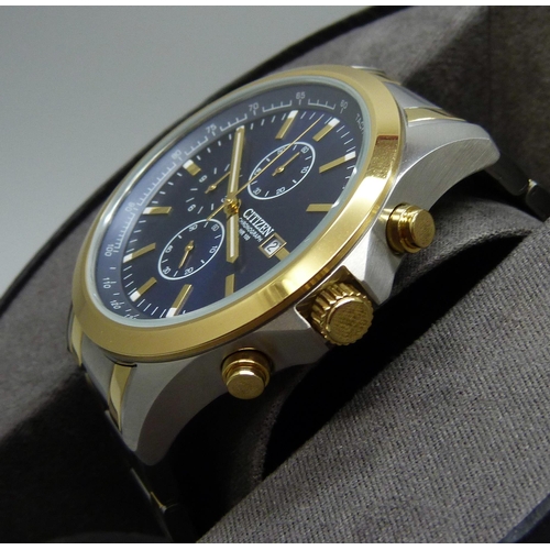 834 - A Citizen chronograph wristwatch, boxed