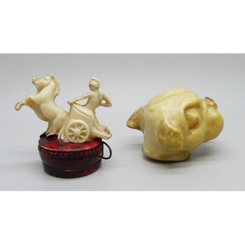 849 - Two novelty tape measures including 'Bonzo' dog