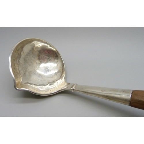 856 - A Peruvian silver ladle, marked Peru and 925