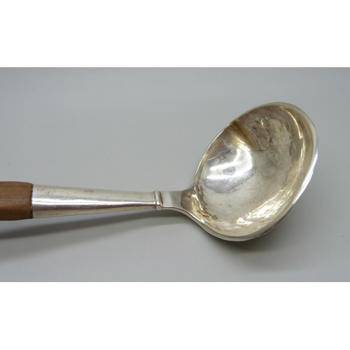 856 - A Peruvian silver ladle, marked Peru and 925