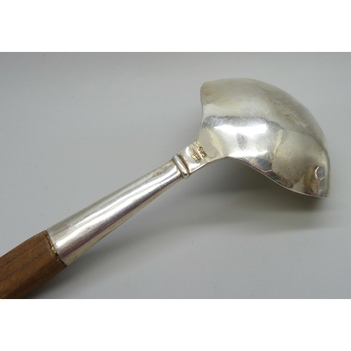 856 - A Peruvian silver ladle, marked Peru and 925