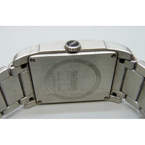 867 - A stainless steel Boss wristwatch with date