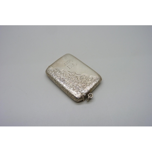 873 - A silver vesta case, Birmingham 1919