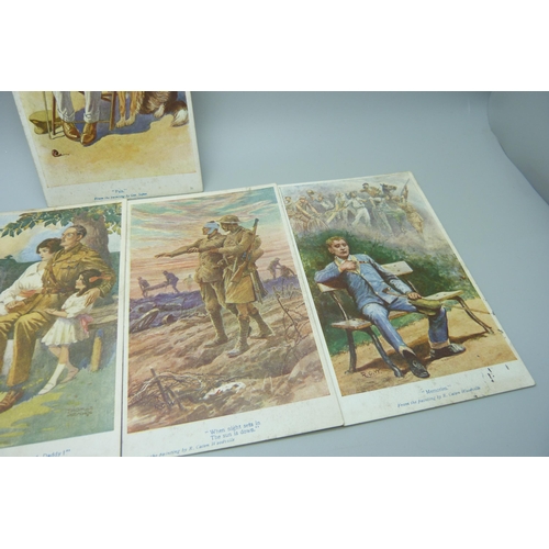 904 - Five WWI period postcards, National Institute for the Blind