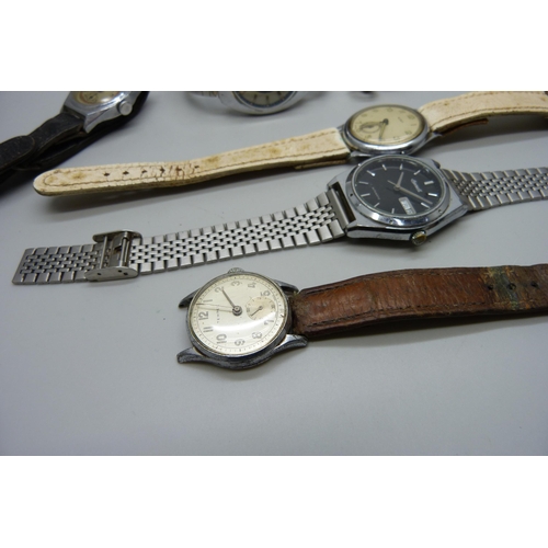 915 - A collection of mechanical wristwatches including Oris automatic, Oris Star, Ingersoll auto, etc., s... 