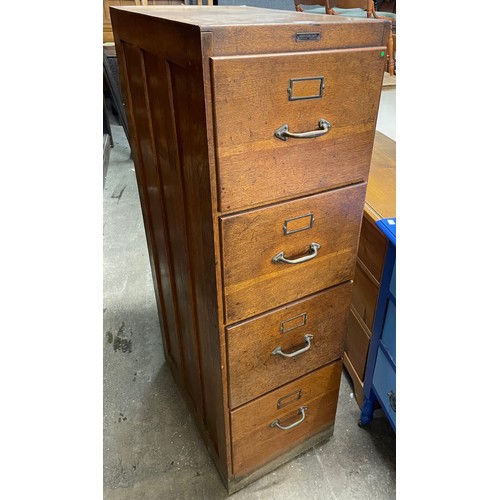 232 - An early 20th Century oak filing cabinet